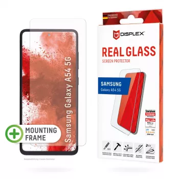 Protector de pantalla Displex (10H) para Samsung Galaxy A54 5G, marco de montaje Eco, antirrayaduras