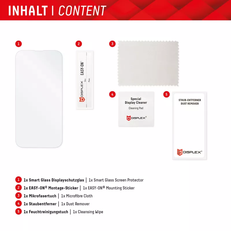 Displex Smart Glass (9H) para Samsung Galaxy A54 5G, adhesivo de montaje, irrompible