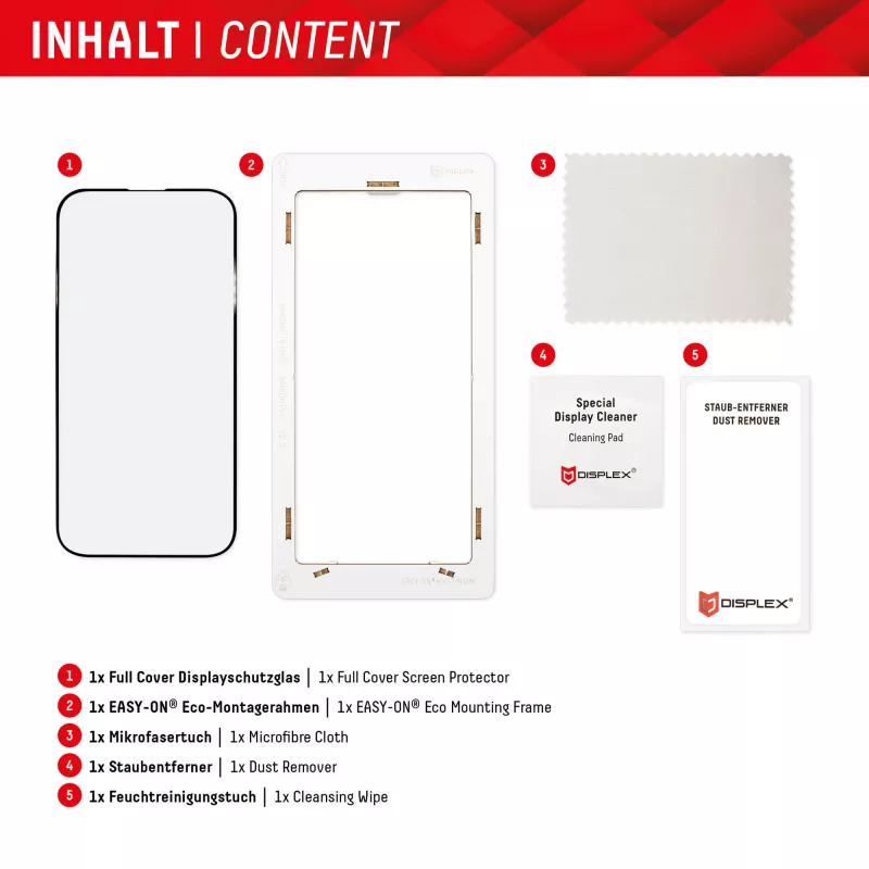 Protector de pantalla Displex Full Cover (10H) para Samsung Galaxy A54 5G, marco de montaje Eco, Full Cover