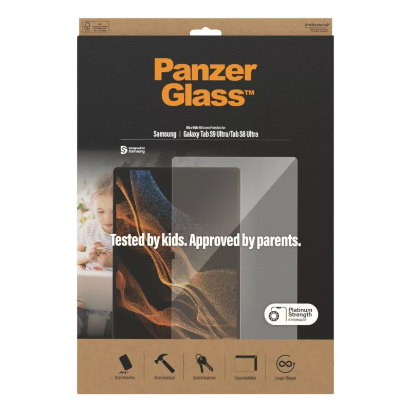 PanzerGlass® protector de pantalla Samsung Galaxy Tab S8 Ultra | S9 Ultra | Ultra-Wide Fit