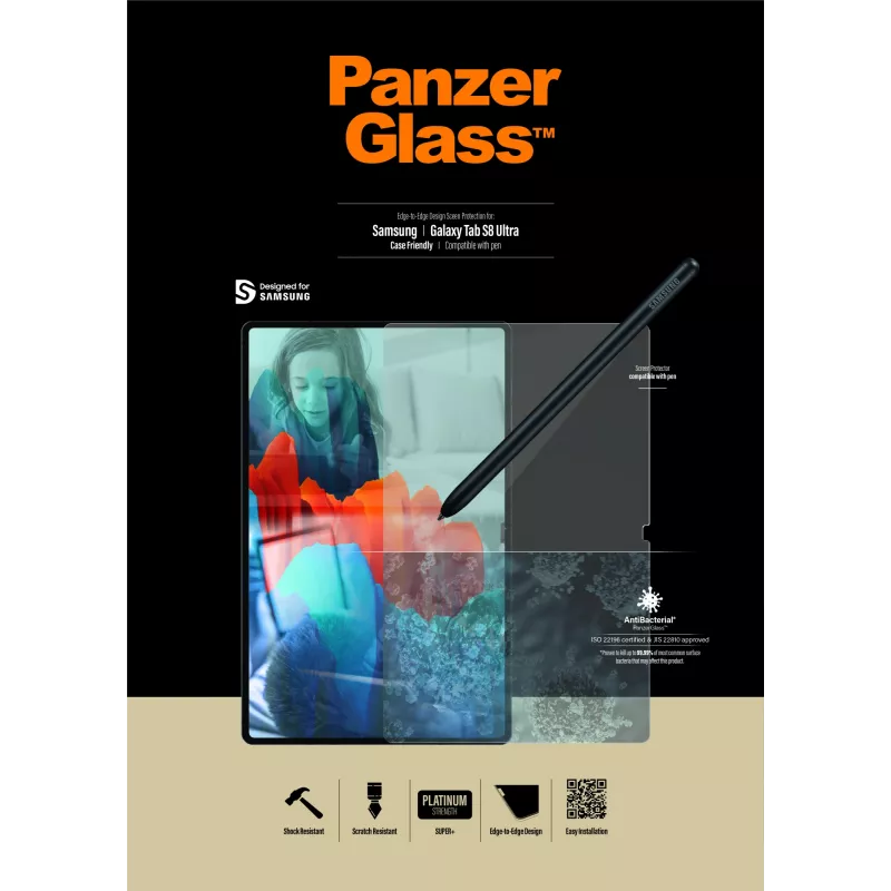 PanzerGlass® protector de pantalla Samsung Galaxy Tab S8 Ultra | S9 Ultra | Ultra-Wide Fit