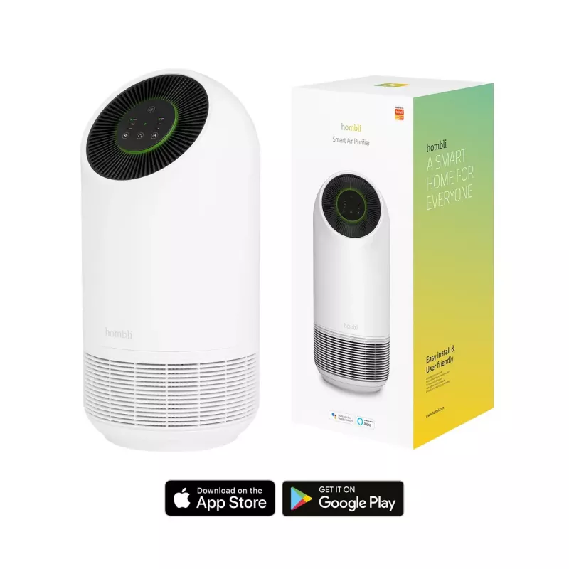 Purificador de aire Hombli Smart Air Purifier de Avanca International BV, nivel de ruido 30 dB, disponible en blanco y negro