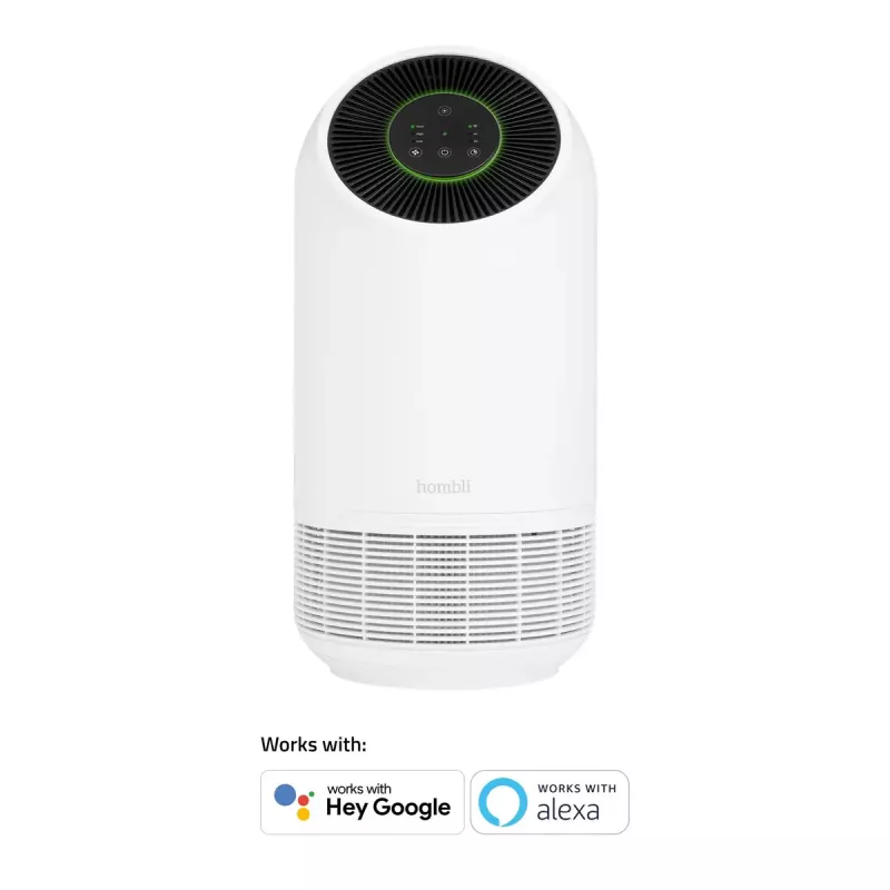 Purificador de aire Hombli Smart Air Purifier de Avanca International BV, nivel de ruido 30 dB, disponible en blanco y negro