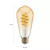 Bombilla inteligente Hombli HBEB-0212 Wi‑Fi 5,5 W, dorado, clase de eficiencia energética A–G, Ø61×142 mm