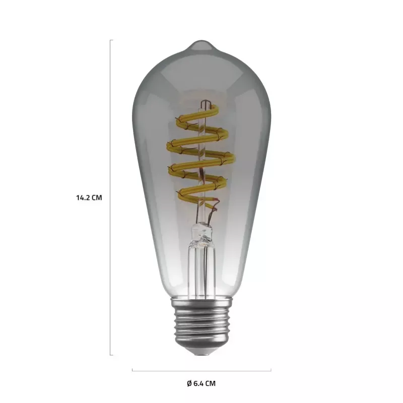 Bombilla inteligente Avanca International BV Hombli HBEB-0211, Wi‑Fi, 5,5 W, gris, A19 (6,1×14,2 cm)