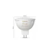 Foco LED inteligente Philips Hue White Ambience MR16, GU53, 5,1 W, Bluetooth/Zigbee
