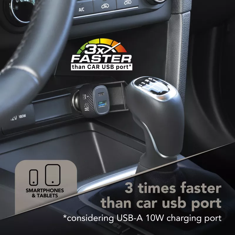 Cargador de coche Cellularline Multipower Ultra cargador rápido universal