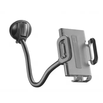 Sourcing Cellularline Hug Flexi XL soporte pasivo universal con ventosa para móviles, negro/gris