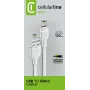 Cable de alimentación Cellularline 120 cm USB-C conector macho USB-A blanco
