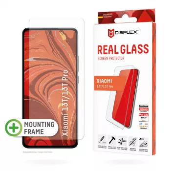 Displex vidrio protector de pantalla (10H) para Xiaomi 13/13T Pro, marco de montaje Eco, antirrayaduras