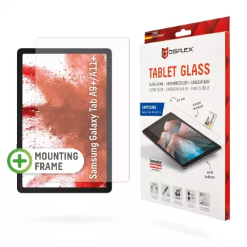 Displex Tablet Glass (9H) para Samsung Galaxy Tab A11+/A9+, marco de montaje Eco, irrompible