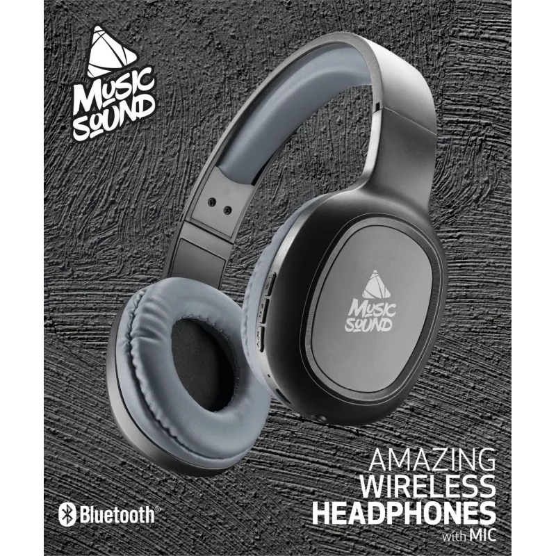Music Sound Basic auricular Bluetooth on-ear con mando a distancia y micrófono