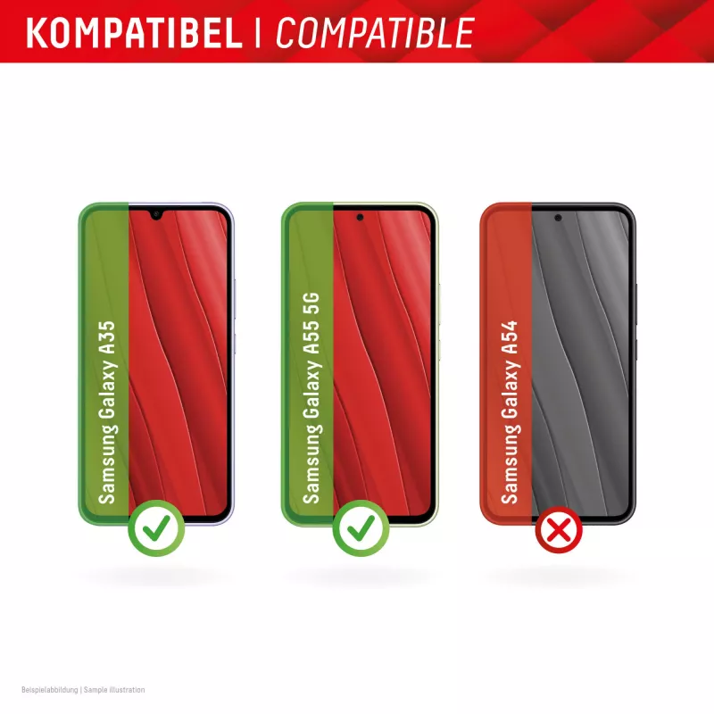 Protector de pantalla Displex (10H) para Samsung Galaxy A35/A55 5G, marco de montaje Eco, resistente a arañazos