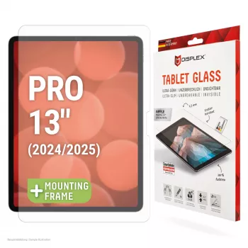 Protector de pantalla DISPLEX Tablet Glass (9H) para Apple iPad Pro 13 inch (2025/2024), marco de montaje Eco, irrompible, ultrafino, invisible