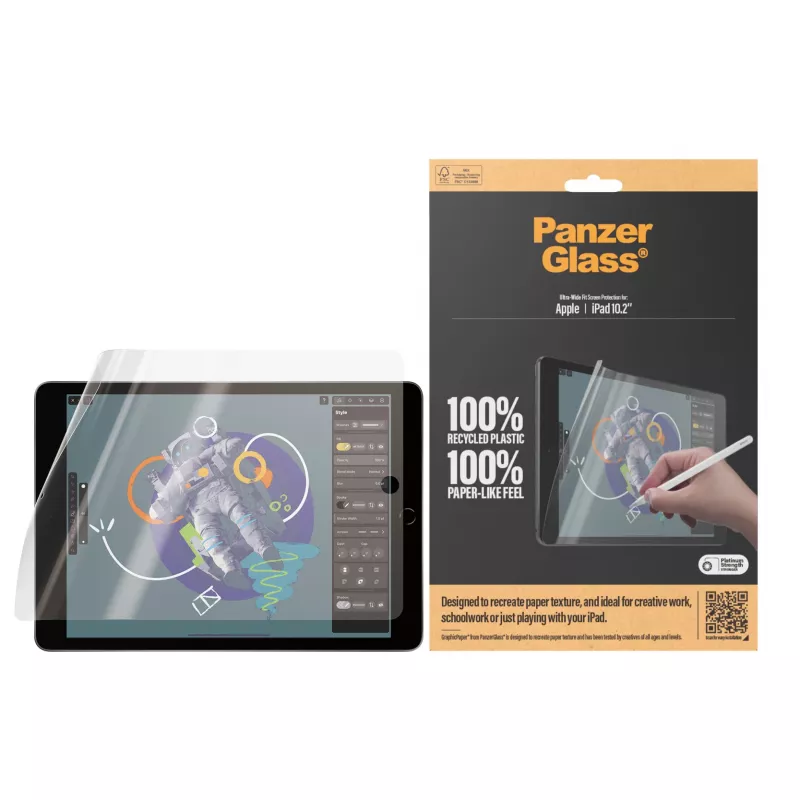 PanzerGlass 2843 GraphicPaper protector de pantalla para iPad 10,2", Ultra-Wide Fit
