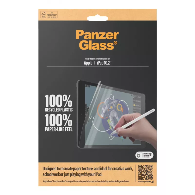 PanzerGlass 2843 GraphicPaper protector de pantalla para iPad 10,2", Ultra-Wide Fit