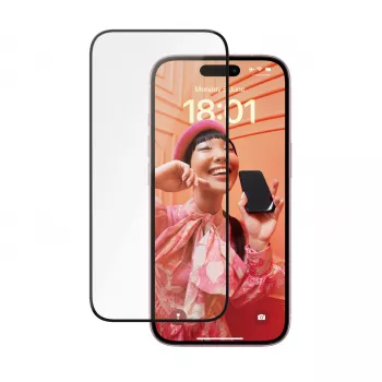 PanzerGlass Ceramic Protection para iPhone 15 Ultra-Wide Fit resistente a arañazos y golpes