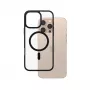 Funda PanzerGlass ® HardCase transparente con MagSafe negro y marco iPhone 16 Pro Max