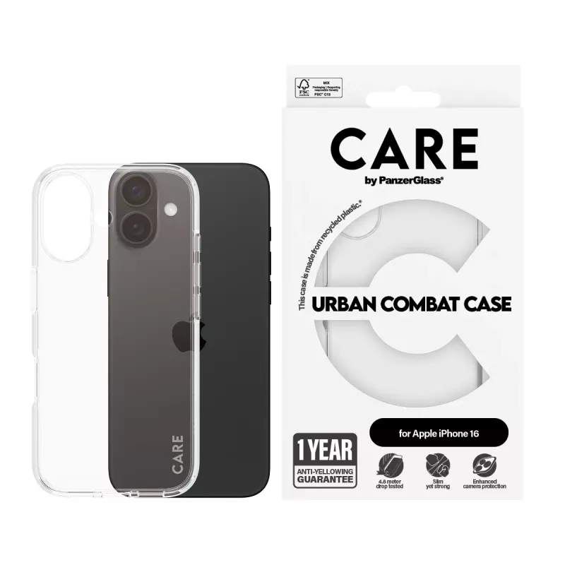 Funda PanzerGlass CARE by Flagship funda transparente Urban Combat iPhone '24 6.1