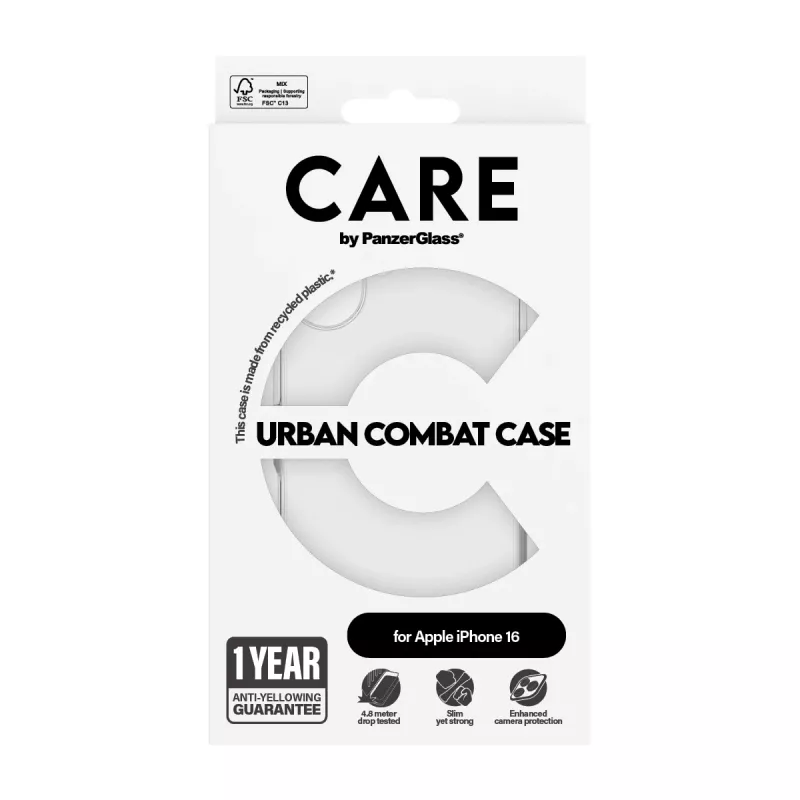 Funda PanzerGlass CARE by Flagship funda transparente Urban Combat iPhone '24 6.1
