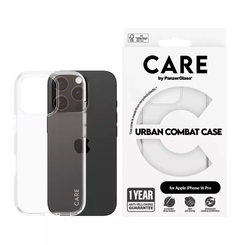 Funda PanzerGlass CARE by Flagship funda transparente Urban Combat iPhone '24 6.3