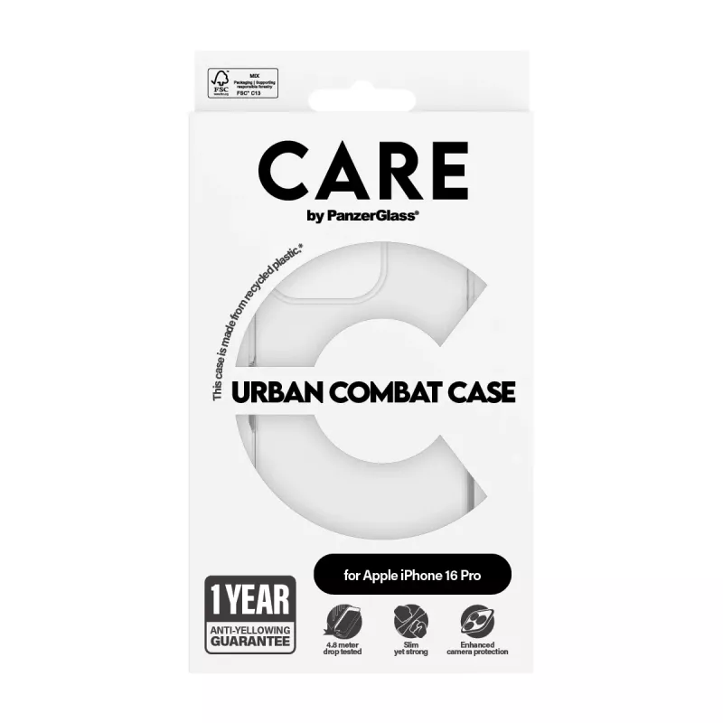 Funda PanzerGlass CARE by Flagship funda transparente Urban Combat iPhone '24 6.3