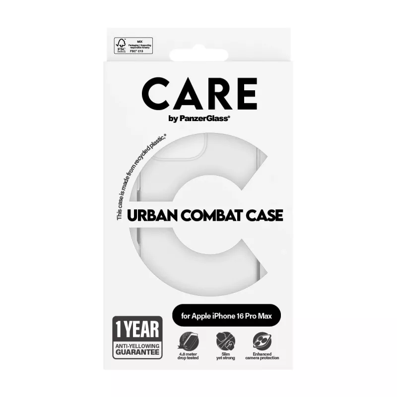 Funda PanzerGlass CARE by ® Flagship funda transparente Urban Combat iPhone '24 6,9