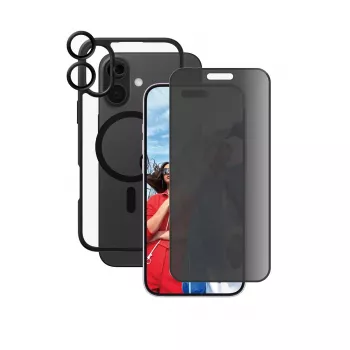 PanzerGlass ® | CARE by ® Flagship pack 3 en 1 con privacidad iPhone 16 Plus