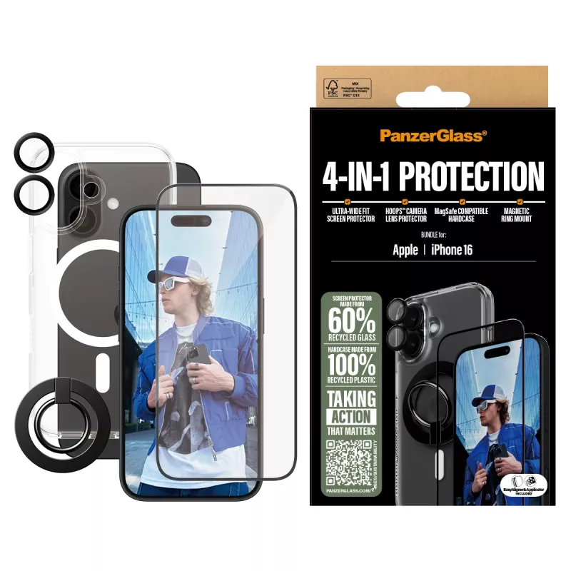 Pack de protección 4 en 1 PanzerGlass iPhone '24 6.1
