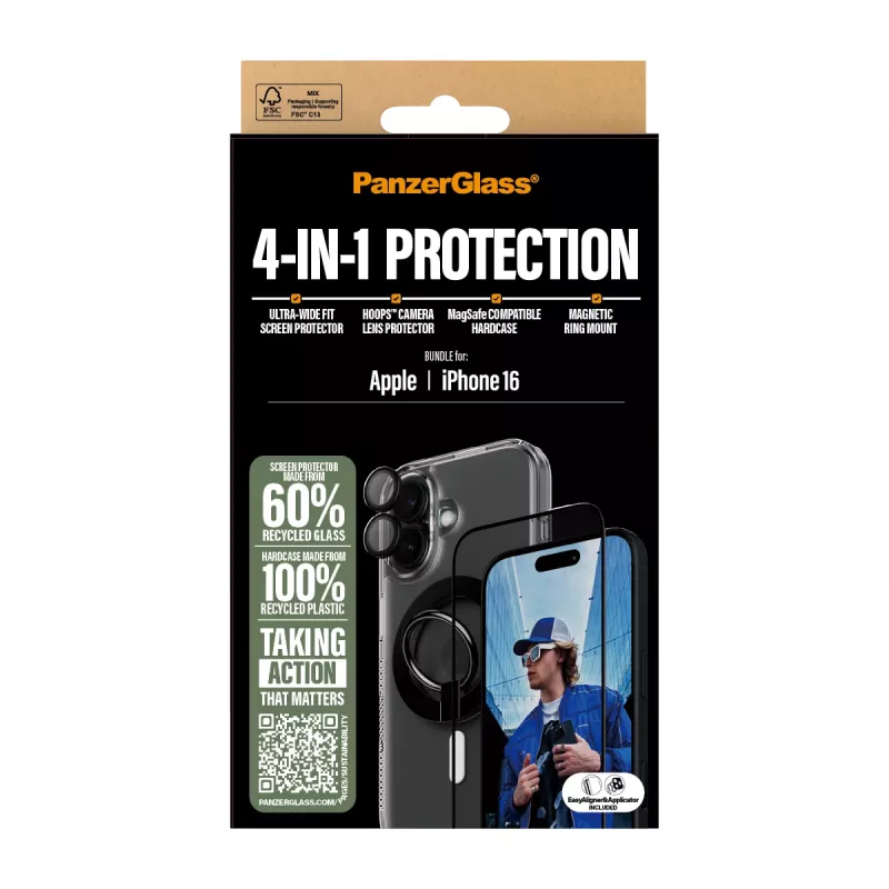 Pack de protección 4 en 1 PanzerGlass iPhone '24 6.1