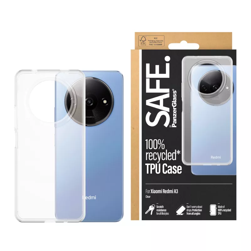 PanzerGlass SAFE. by ® Funda TPU Transparente Xiaomi Redmi A3