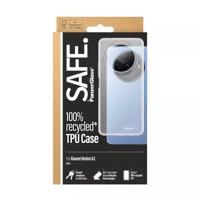 PanzerGlass SAFE. by ® Funda TPU Transparente Xiaomi Redmi A3