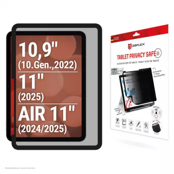 Displex TABLET PRIVACY SAFE filtro de privacidad de 2 vías extraíble para iPad 10,9 inch (10.ª)/11 inch (2025)/Air 11 inch (2024/2025)