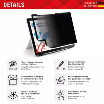 Displex TABLET PRIVACY SAFE filtro de privacidad de 2 vías extraíble para iPad 10,9 inch (10.ª)/11 inch (2025)/Air 11 inch (2024/2025)