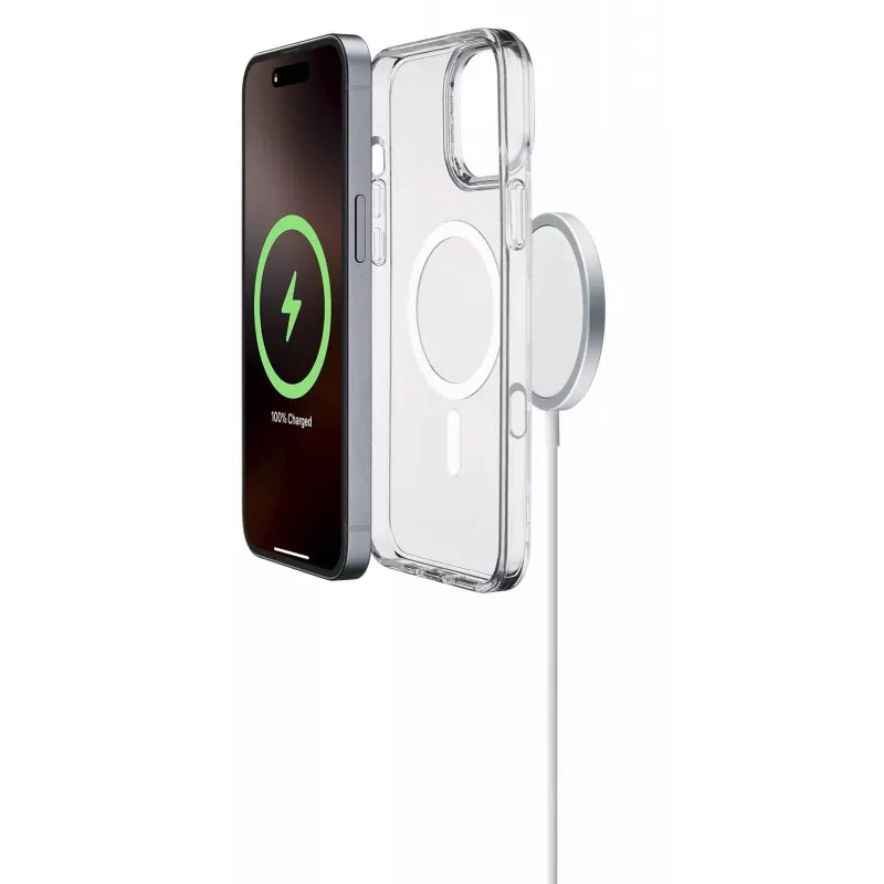 Cellularline Gloss Mag - Funda magnética para iPhone 16 Pro Max para cargar y fijar al cargador MagSafe
