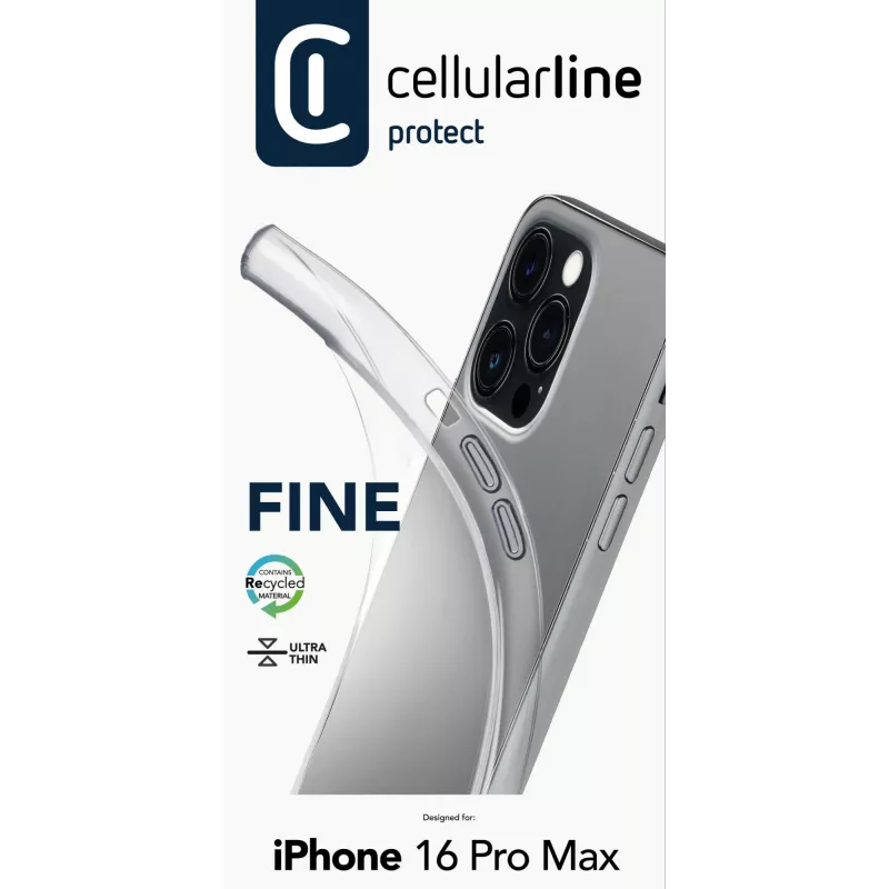 Funda Cellularline FINECIPH16PRMT para iPhone 16 Pro Max Transparente