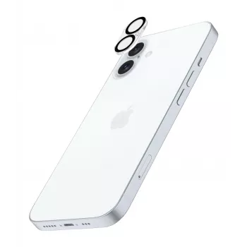 Objetivo de cámara Cellularline - iPhone 16 Protección Transparente Antirrayaduras Antigolpes