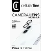 Objetivo de cámara Cellularline - iPhone 16 Protección Transparente Antirrayaduras Antigolpes