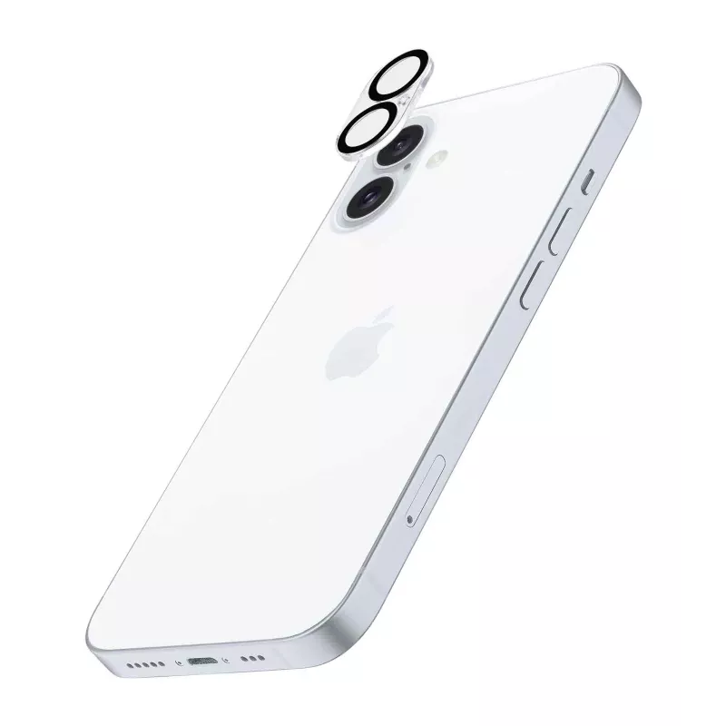Objetivo de cámara Cellularline - iPhone 16 Protección Transparente Antirrayaduras Antigolpes