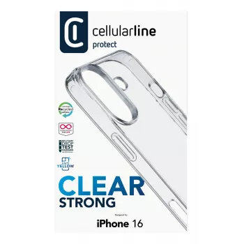 Funda Cellularline CLEARDUOIPH16T para iPhone 16 Transparente 15,5 cm