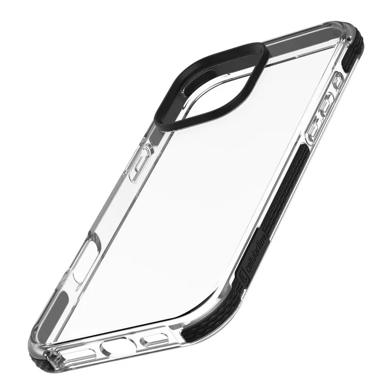 Cellularline Strong Guard funda para iPhone 16 Pro, transparente