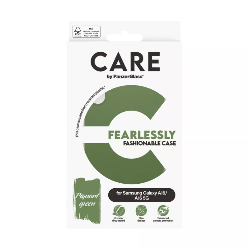 Funda PanzerGlass CARE by moda verde para Samsung Galaxy A16 A16 5G