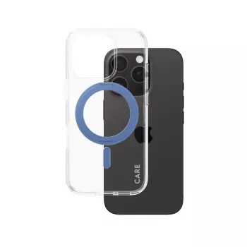 Funda PanzerGlass 1317 para móvil azul transparente para iPhone 16 Pro 6,3