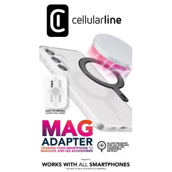Adaptador magnético Cellularline anillo adhesivo magnético para smartphones, habilitador del ecosistema MagSafe