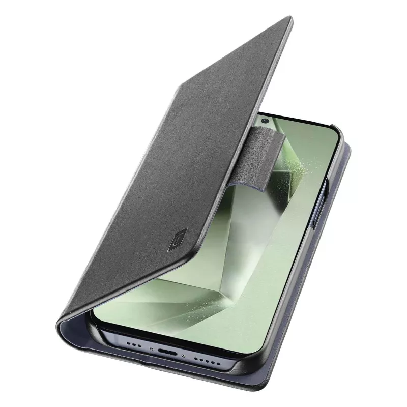Funda tipo libro Cellularline Book para Galaxy S24 FE con compartimento para tarjetas y cierre magnético