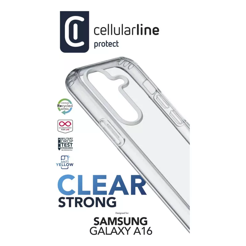 Funda Cellularline CLEARDUOGALA16T para Samsung Galaxy A16 17 cm transparente