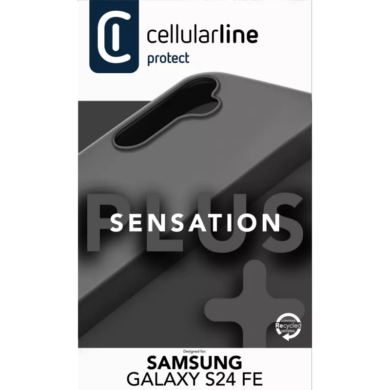 Funda Cellularline Sensation para Samsung S24 FE negra