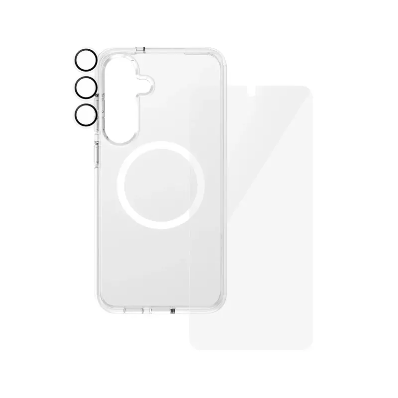 Pack 3 en 1 PanzerGlass ® | CARE by ® Flagship para Samsung Galaxy S25+
