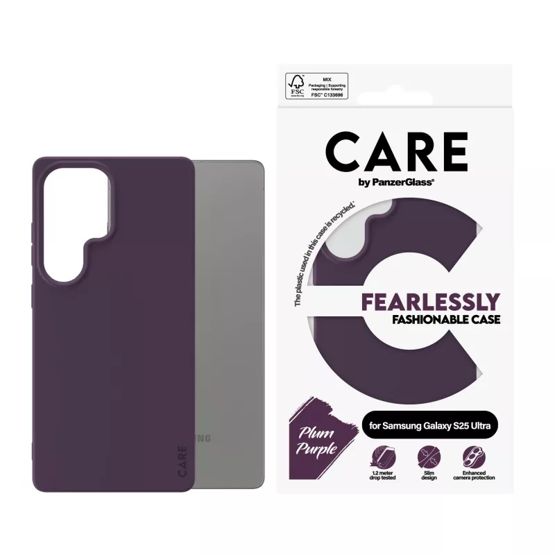 Funda PanzerGlass CARE™ by ® Case Plum morada para Samsung Galaxy S25 Ultra