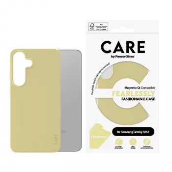 Funda PanzerGlass CARE™ by ® Case Chardonnay con compatibilidad Qi para Samsung Galaxy S25+
